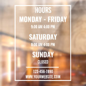 店舗営業時間 オープン クローズ カスタム ウィンドウサイン (シート2)