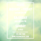 店舗営業時間 オープン クローズ カスタム ウィンドウサイン (シート3)