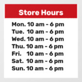 店舗時間ウィンドウの固定署名の予フレンドリー算 ウィンドウサイン (シート)