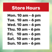 店舗時間ウィンドウの固定署名の予フレンドリー算 ウィンドウサイン (シート3)