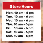 店舗時間ウィンドウの固定署名の予フレンドリー算 ウィンドウサイン (シート2)