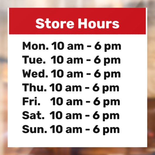 店舗時間ウィンドウの固定署名の予フレンドリー算 ウィンドウサイン (シート2)