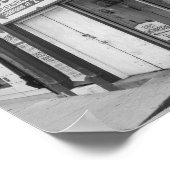 店舗正面フィラデルフィア黒白の写真 ポスター (角)