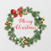 店舗用クリスマスホリデーリース ウィンドウサイン (シート)