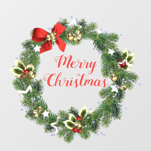 店舗用クリスマスホリデーリース ウィンドウサイン (シート)