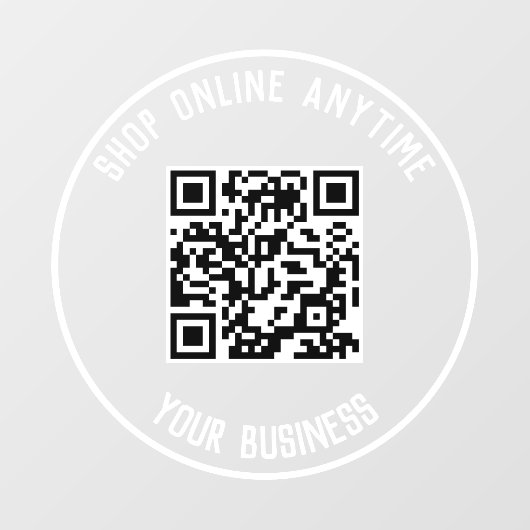 店舗用QRコード窓用シール - いつでもお買い物 ウィンドウサイン (シート)