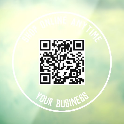 店舗用QRコード窓用シール - いつでもお買い物 ウィンドウサイン (シート3)