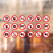 店舗禁止実用新案公用玄関ドアの収集 ウィンドウサイン (シート2)