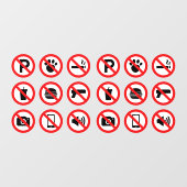 店舗禁止実用新案公用玄関ドアの収集 ウィンドウサイン (シート)