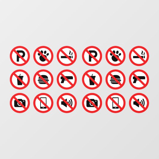 店舗禁止実用新案公用玄関ドアの収集 ウィンドウサイン (シート)