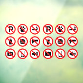 店舗禁止実用新案公用玄関ドアの収集 ウィンドウサイン (シート3)