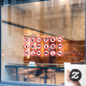 店舗禁止実用新案公用玄関ドアの収集 ウィンドウサイン (カフェ窓)