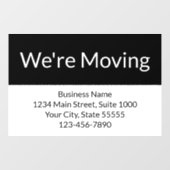 店舗移転のお知らせ 黒白 ウィンドウサイン (シート)