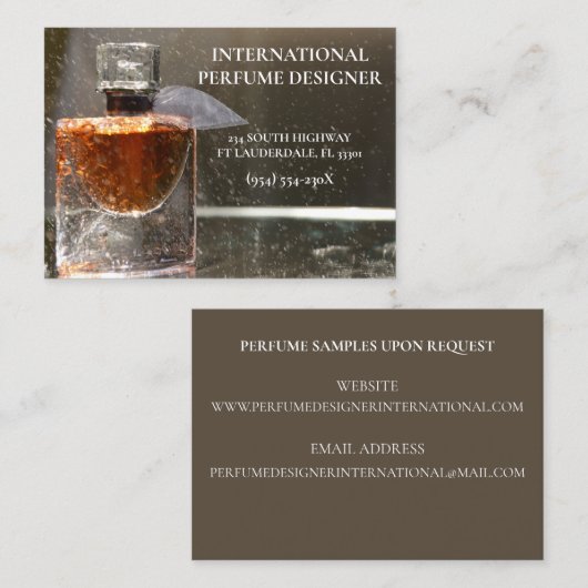 店舗/店舗/メーカー/デザイン香水ボトル 名刺 (正面/裏面)