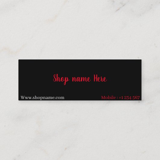 店 コーリングカード (裏面)