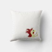 座っおもしろいている雄鶏 – 立ち上がり輝き クッション (裏面)