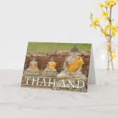 座った仏像 | 誕生日おめでとう カード (黄色い花)