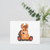 座った馬 ポストカード (スタンド正面)