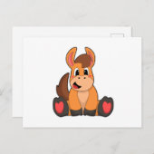 座った馬 ポストカード (正面/裏面)