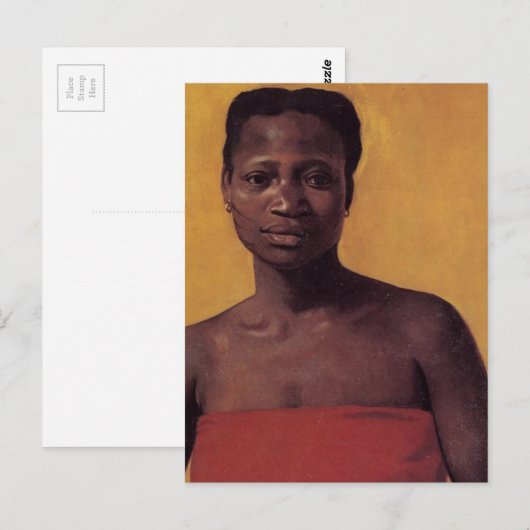 座った黒人女性 ポストカード (正面/裏面)