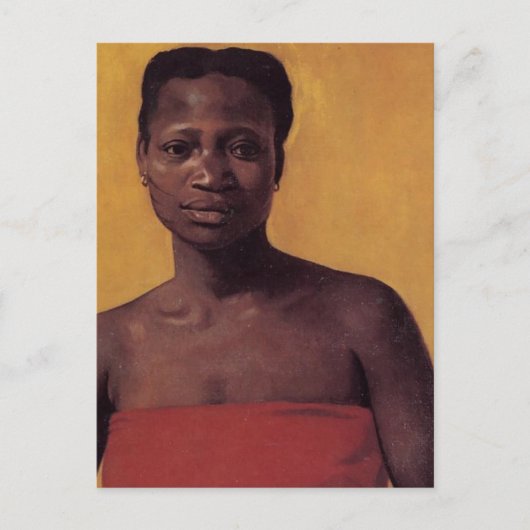 座った黒人女性 ポストカード (正面)