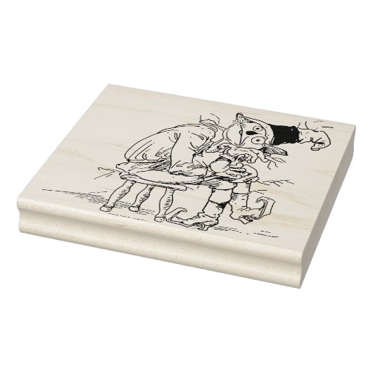 座っているかかしイラストレーションアートスタンプ ラバースタンプ (スタンプ)