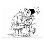 座っているかかしイラストレーションアートスタンプ ラバースタンプ (インプリント)