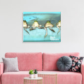 座っているカエル キャンバスプリント (インサイチュ (リビング))