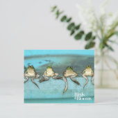 座っているカエル ポストカード (スタンド正面)