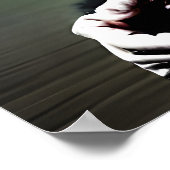 座っているチンパンジーのポートレート | AIアートポスター ポスター (角)