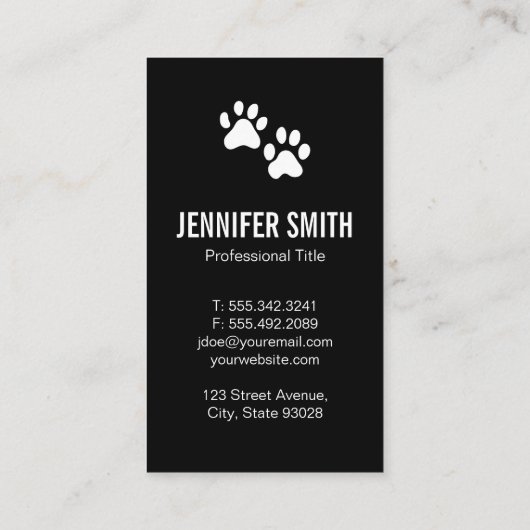 座っているブルドッグ 名刺 (裏面)