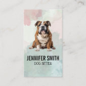 座っているブルドッグ 名刺 (正面)