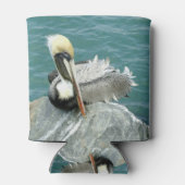 座っているペリカン 缶クーラー (裏面)