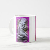 座っている人魚のコーヒーマグ コーヒーマグカップ (正面左)