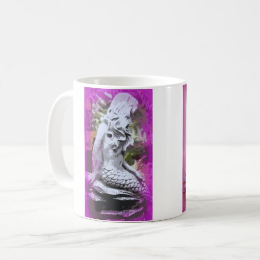 座っている人魚のコーヒーマグ コーヒーマグカップ (正面左)