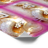 座っている人魚のピンクのポスター ポスター (角)