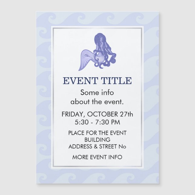 座っている人魚の青 (正面)