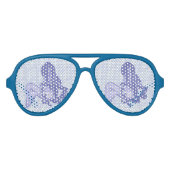 座っている人魚の青 アビエーターサングラス (正面)