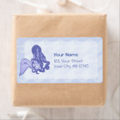 座っている人魚の青 ラベル (インサイチュ)