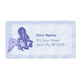 座っている人魚の青 ラベル
