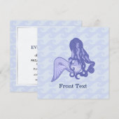座っている人魚の青 招待状 (正面/裏面)