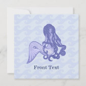 座っている人魚の青 招待状 (正面)
