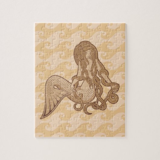 座っている人魚 ジグソーパズル (縦)