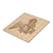 座っている人魚 タイル (側面)