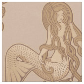 座っている人魚 ファブリック (クローズアップ)