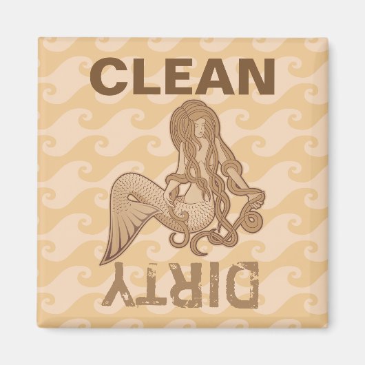 座っている人魚 マグネット (正面)