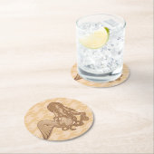 座っている人魚 ラウンドペーパーコースター (インサイチュ)