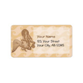 座っている人魚 ラベル (正面)