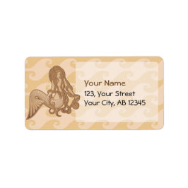 座っている人魚 ラベル