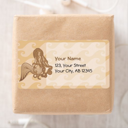 座っている人魚 ラベル (インサイチュ)